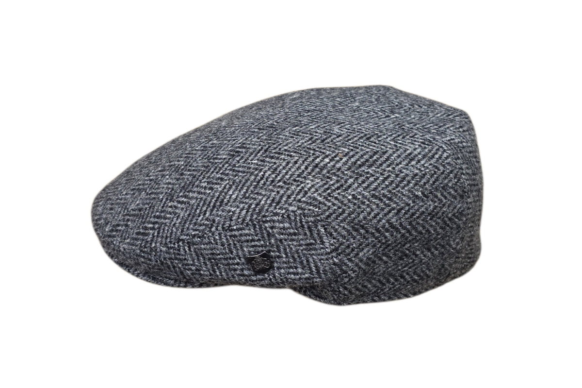 Failsworth London Cheesecutter 4615 – Grey Herringbone Harris Tweed Flat Cap image 2
