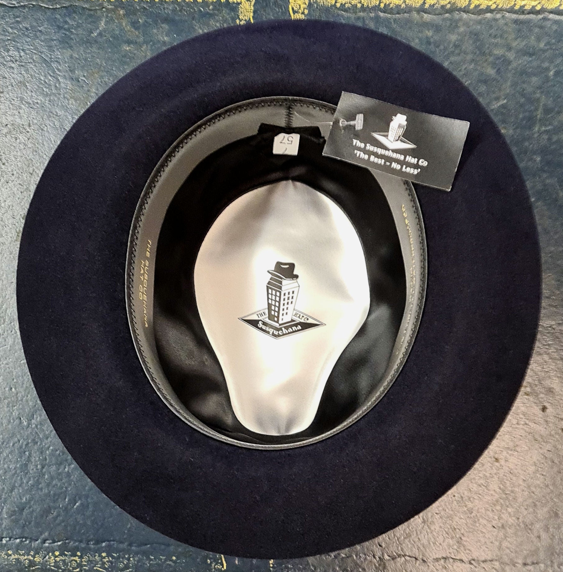 Susquehana/Gamble & Gunn Mason/Molton Classic Trilby Hat - Navy Luxury Feel image 1