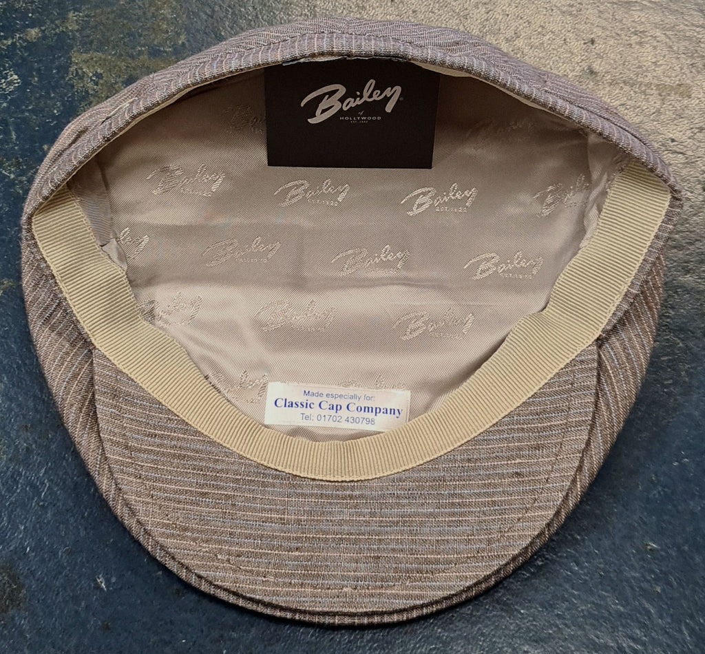 Bailey Lord Ivy Cap – Linen Pinstripe Brown Multi image 1