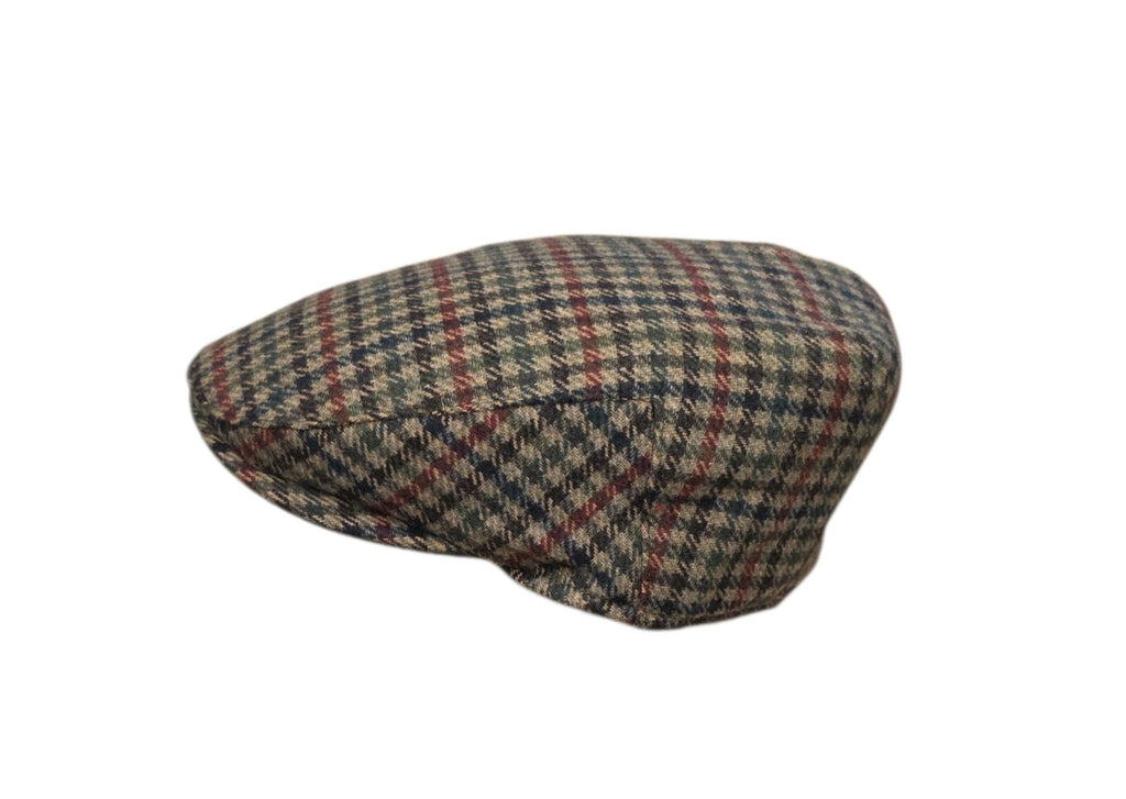 Failsworth London Cheesecutter 244 – Green/Black/Red Check Wool Mix Cap image 2