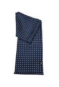 Pure Silk Short Scarf Polka Dot - Navy image 0