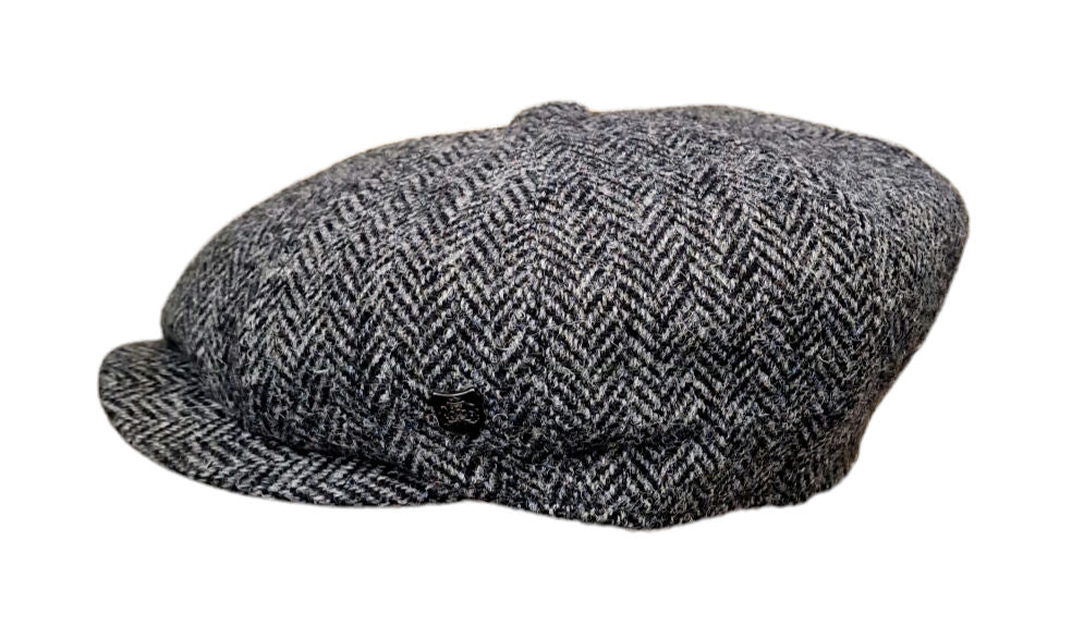 Failsworth Carloway 4615 Urban Baker Boy Cap - Grey Herringbone image 2