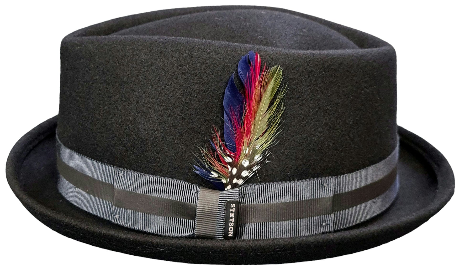 Stetson Kentaro Pork Pie Hat – Black Wool Felt image 1