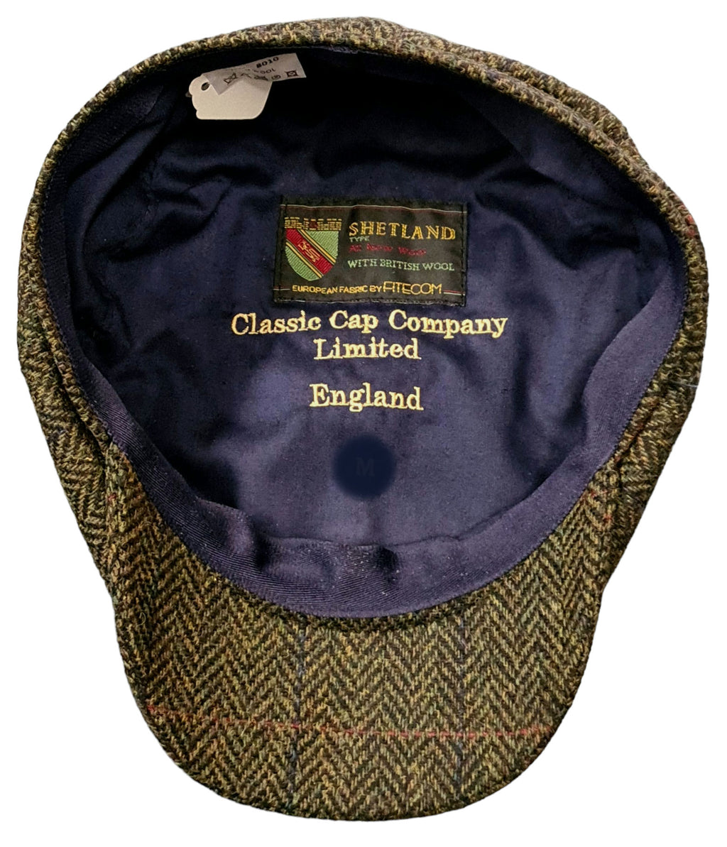 CCC Ltd Rutland Urban Baker Boy Cap - Green Herringbone Shetland Type image 1