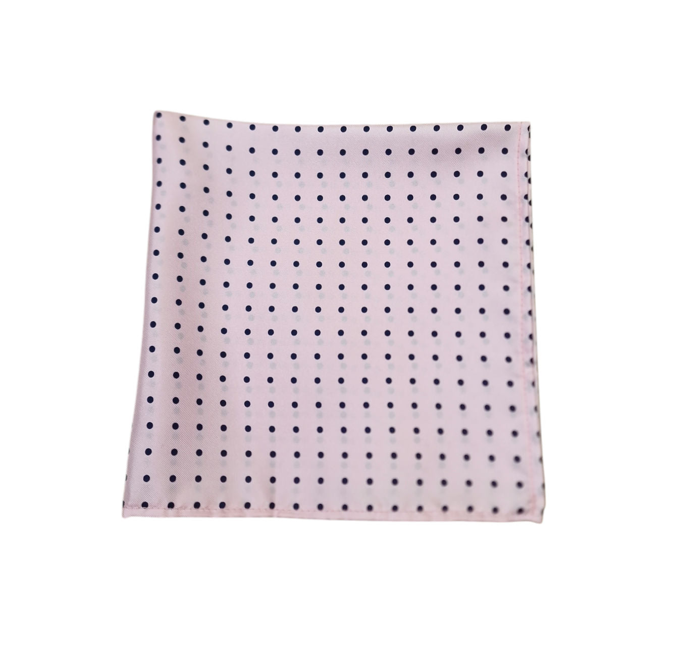 Pure Silk Polka Dot Hankie - Pink/Navy image 0