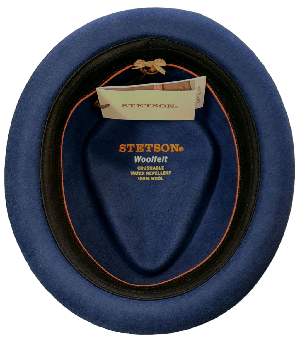 Stetson Kentaro Pork Pie Hat – Blue Wool Felt image 2