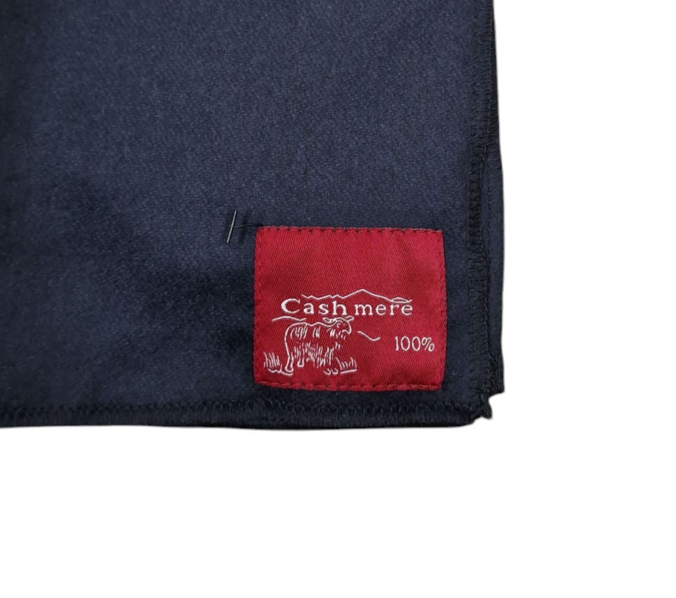 City Sport Full Length Cashmere Scarf - Navy image 1