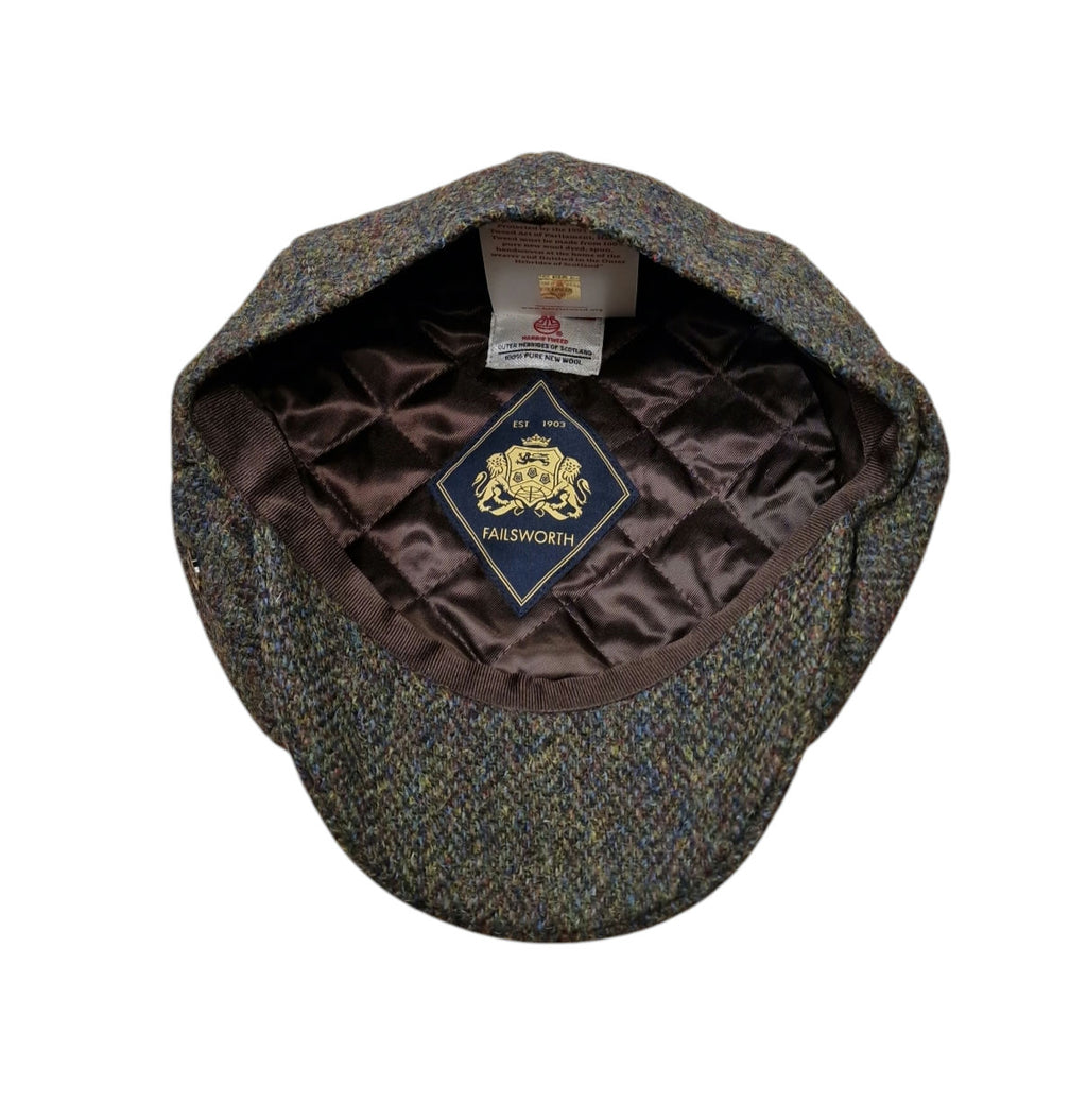 Failsworth Carloway 2016 Urban Baker Boy Cap - Green Herringbone Harris Tweed image 1