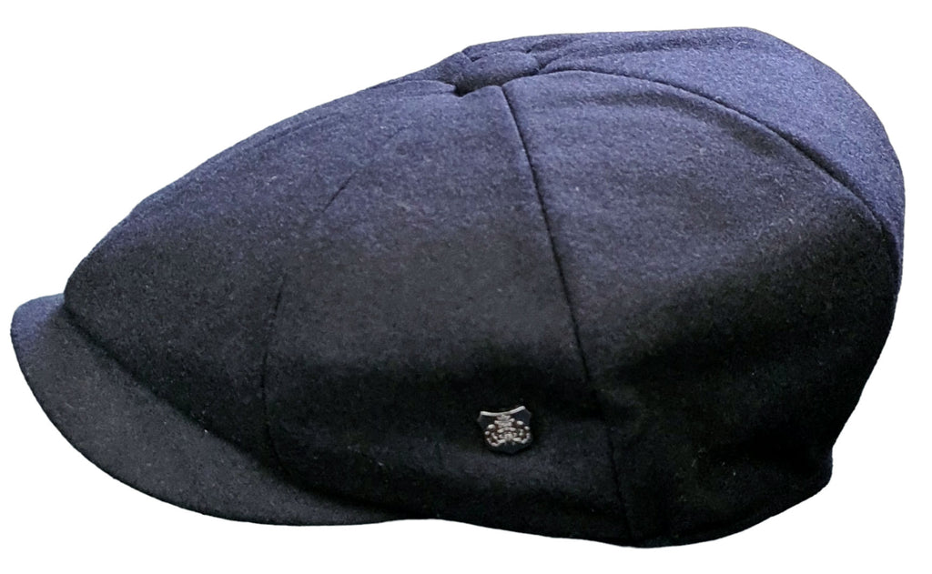 Failsworth Urban Baker Boy Alfie – Navy Wool Melton Cap image 3