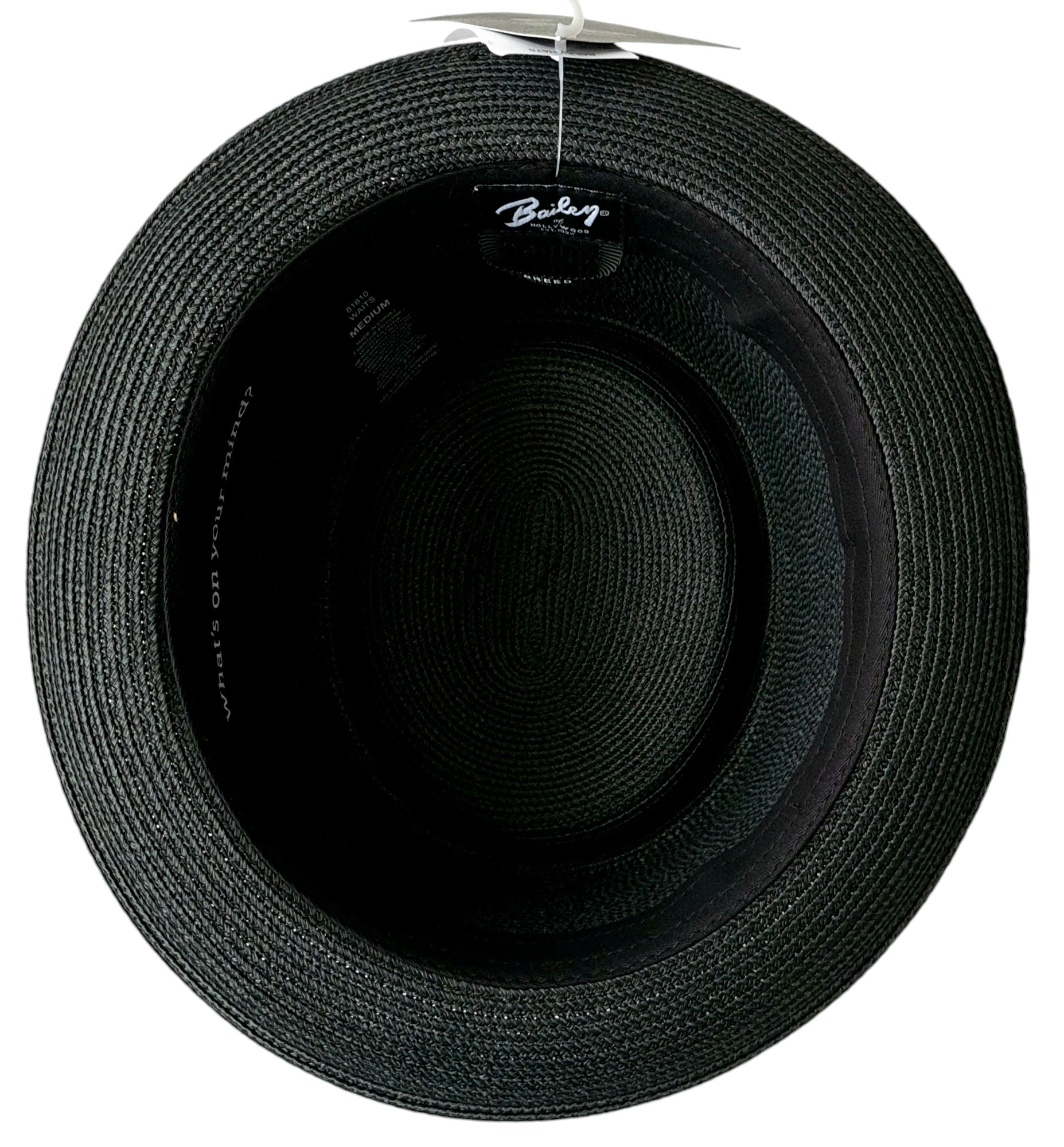 Bailey Waits Pork Pie Hat - Black | Classic Atlantic Crown image 1