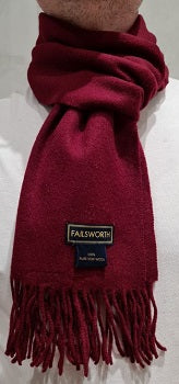 Failsworth Lambswool Scarf - Wine image 2