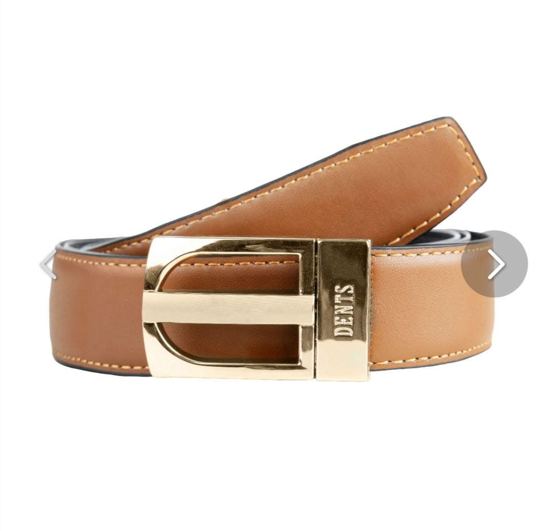 Dents Leather Reversible Belt - Black/Tan image 0