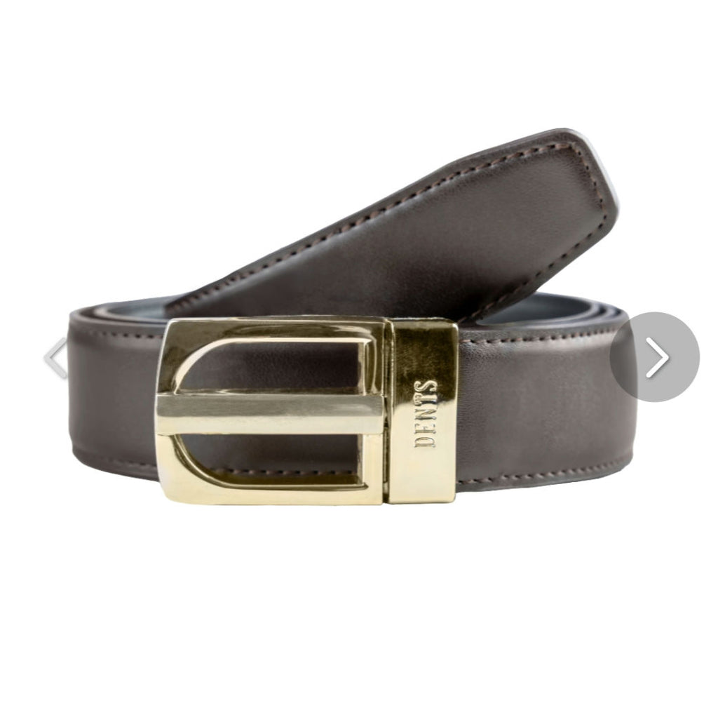 Dents Leather Reversible Belt - Brown/Black image 2