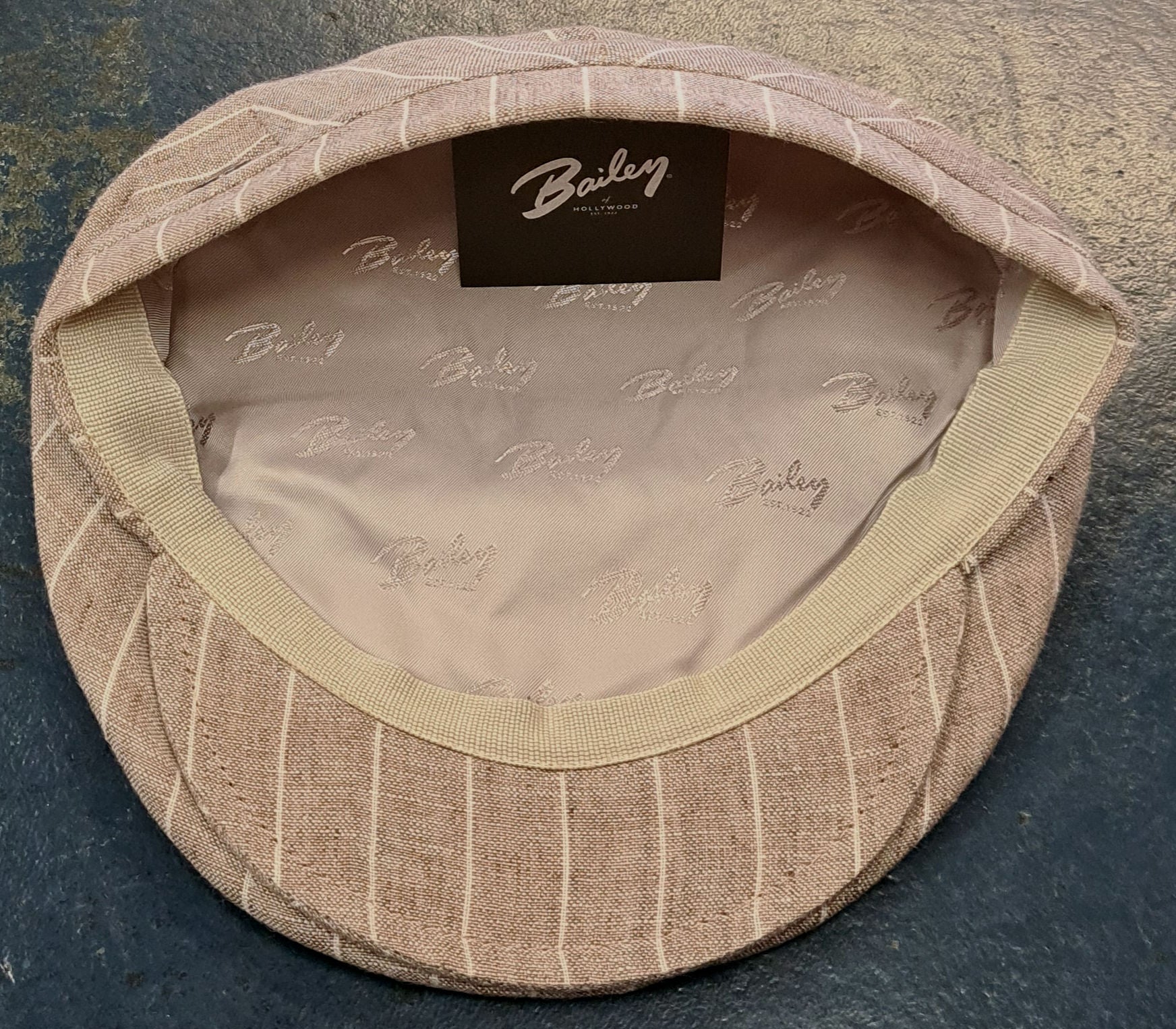 Bailey Lord Ivy Cap – Fawn Chalkstripe Linen image 1