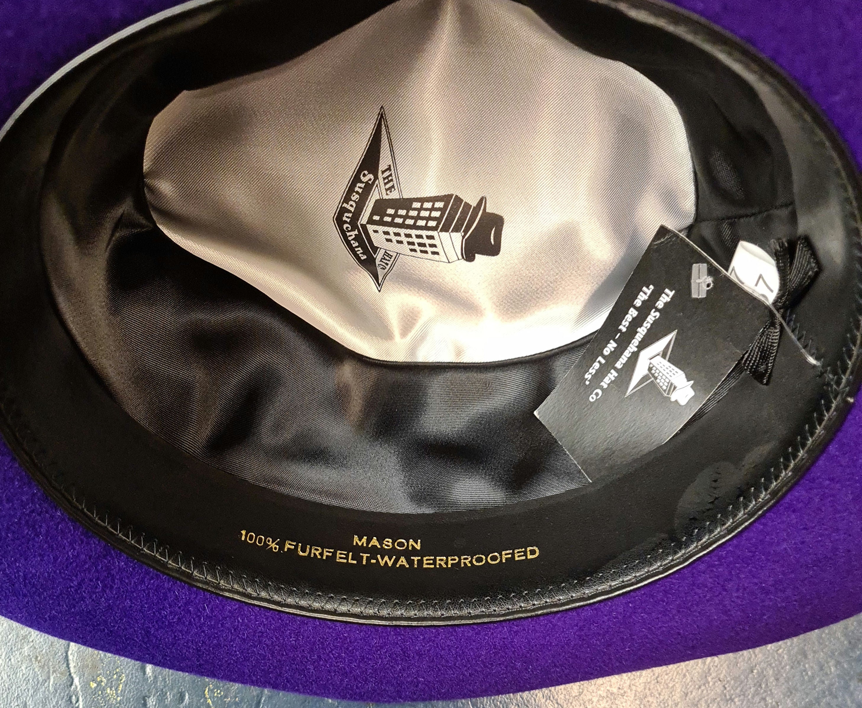 Susquehana/Gamble & Gunn Mason/Molton Classic Trilby - Purple Luxury Feel image 3