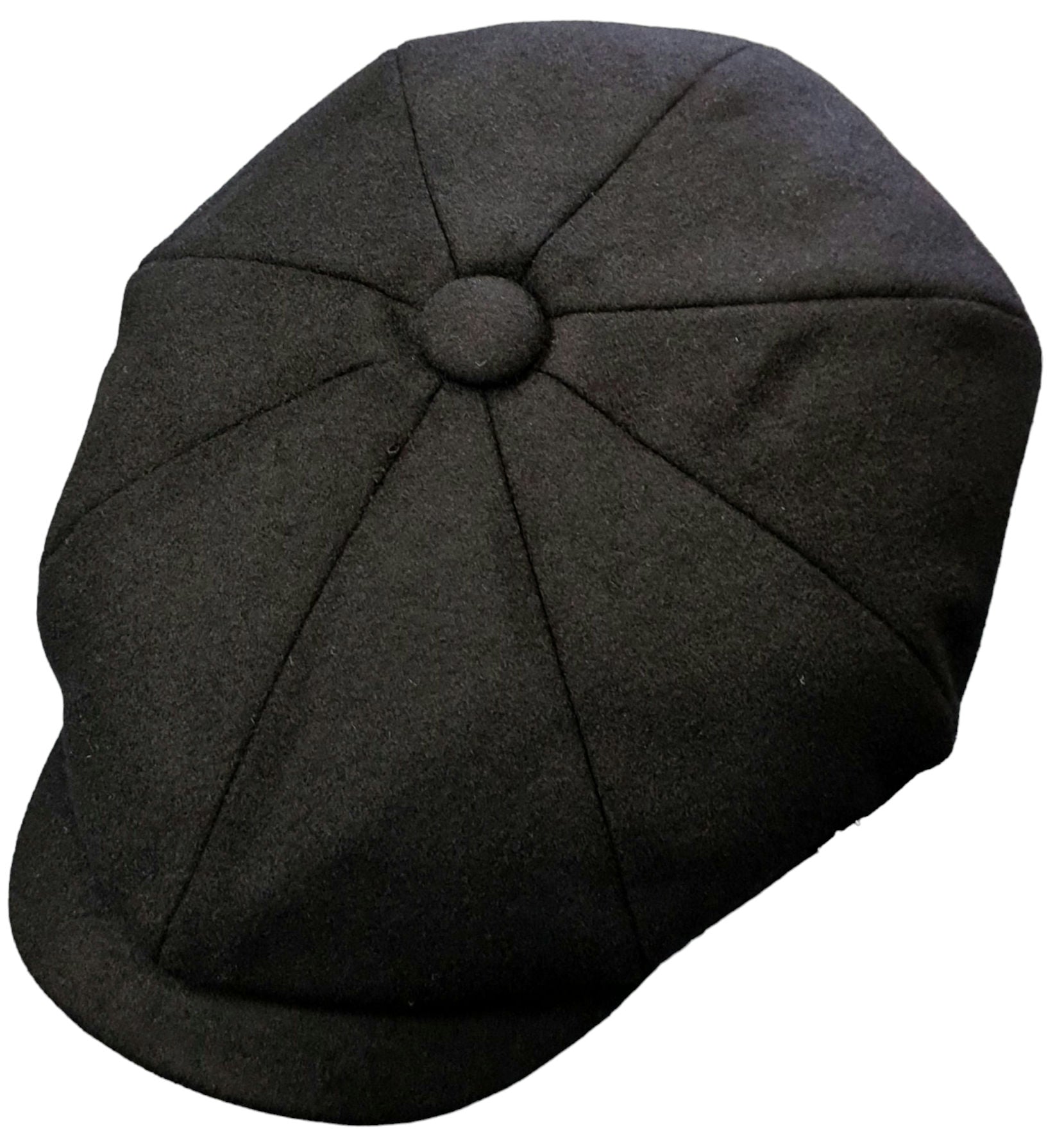 Failsworth Urban Baker Boy Alfie – Black Wool Melton Cap image 2