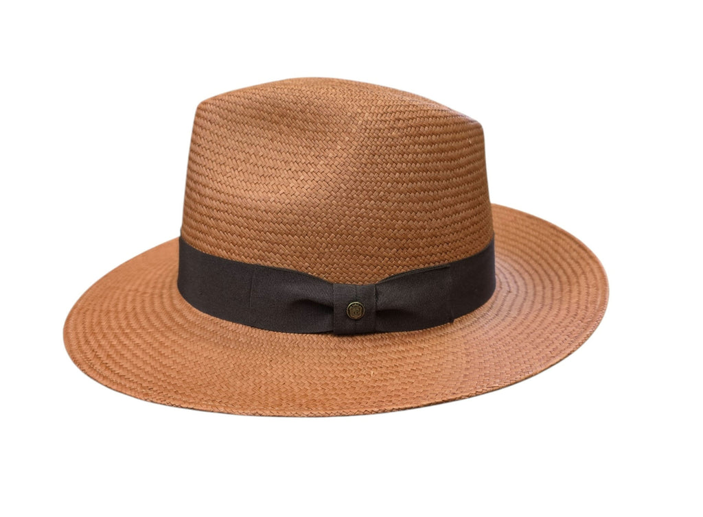 Failsworth Genuine Panama Fedora Hat – Tobacco with Brown Band image 2