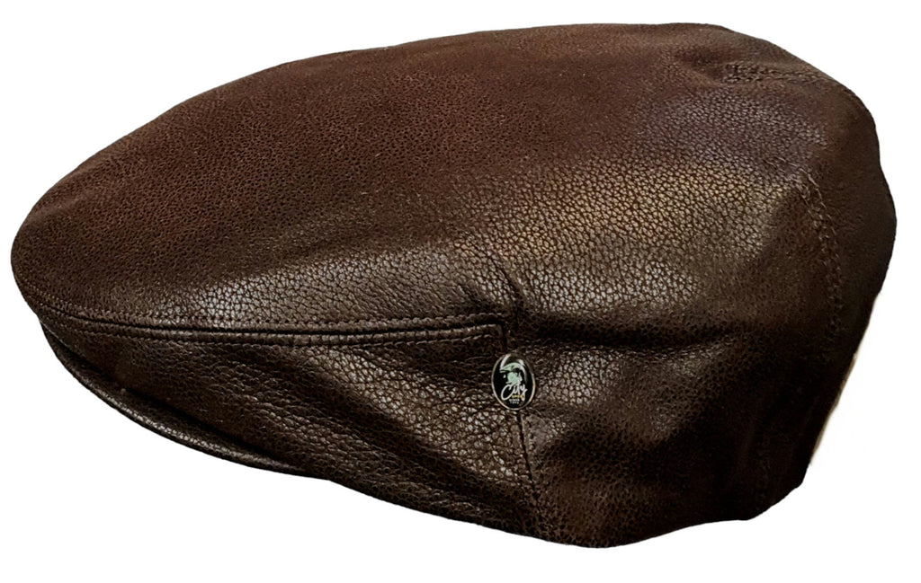 City Sport County Cap – Brown Grained Leather image 2