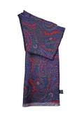 Purple & Red Large Paisley Silk Scarf image 0