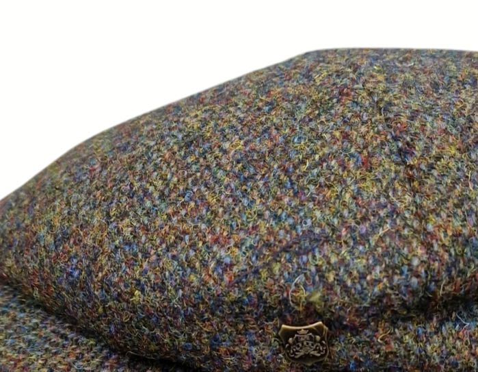 Failsworth Carloway 2016 Urban Baker Boy Cap - Green Herringbone Harris Tweed image 3