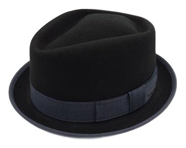 Stetson Hulett Diamond Crown Pork Pie Hat – Black image 0