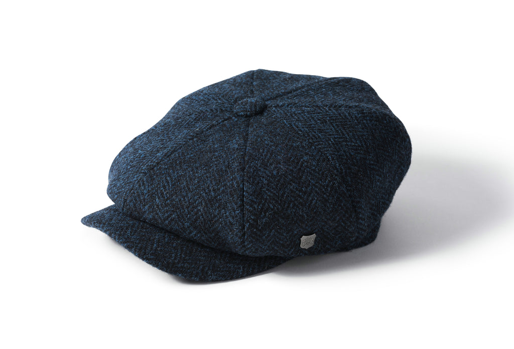 Failsworth Carloway 3302 Urban Baker Boy Cap – Blue Herringbone image 0