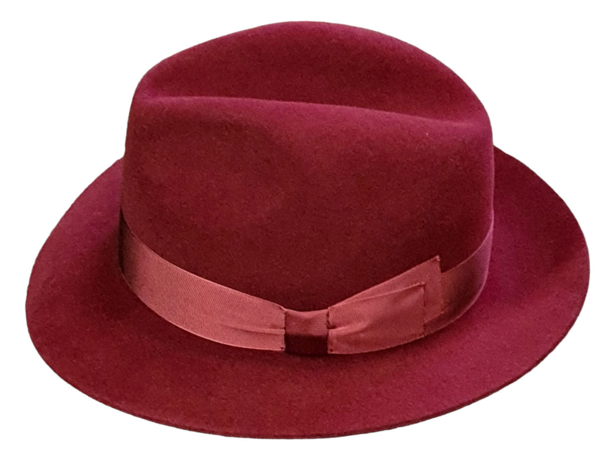 Susquehana/Gamble & Gunn Mason/Molton Classic Trilby – Burgundy Luxury Feel image 2