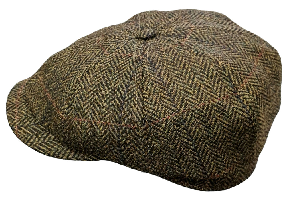 CCC Ltd Rutland Urban Baker Boy Cap - Green Herringbone Shetland Type image 2