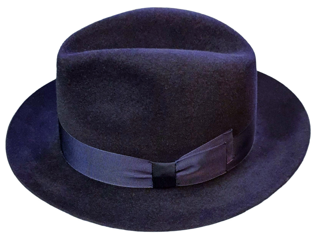 Susquehana/Gamble & Gunn Mason/Molton Classic Trilby Hat - Navy Luxury Feel image 4