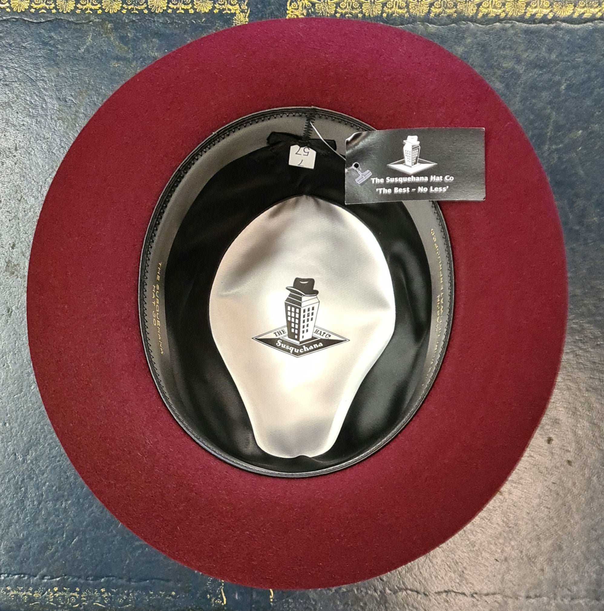 Susquehana/Gamble & Gunn Mason/Molton Classic Trilby – Burgundy Luxury Feel image 1
