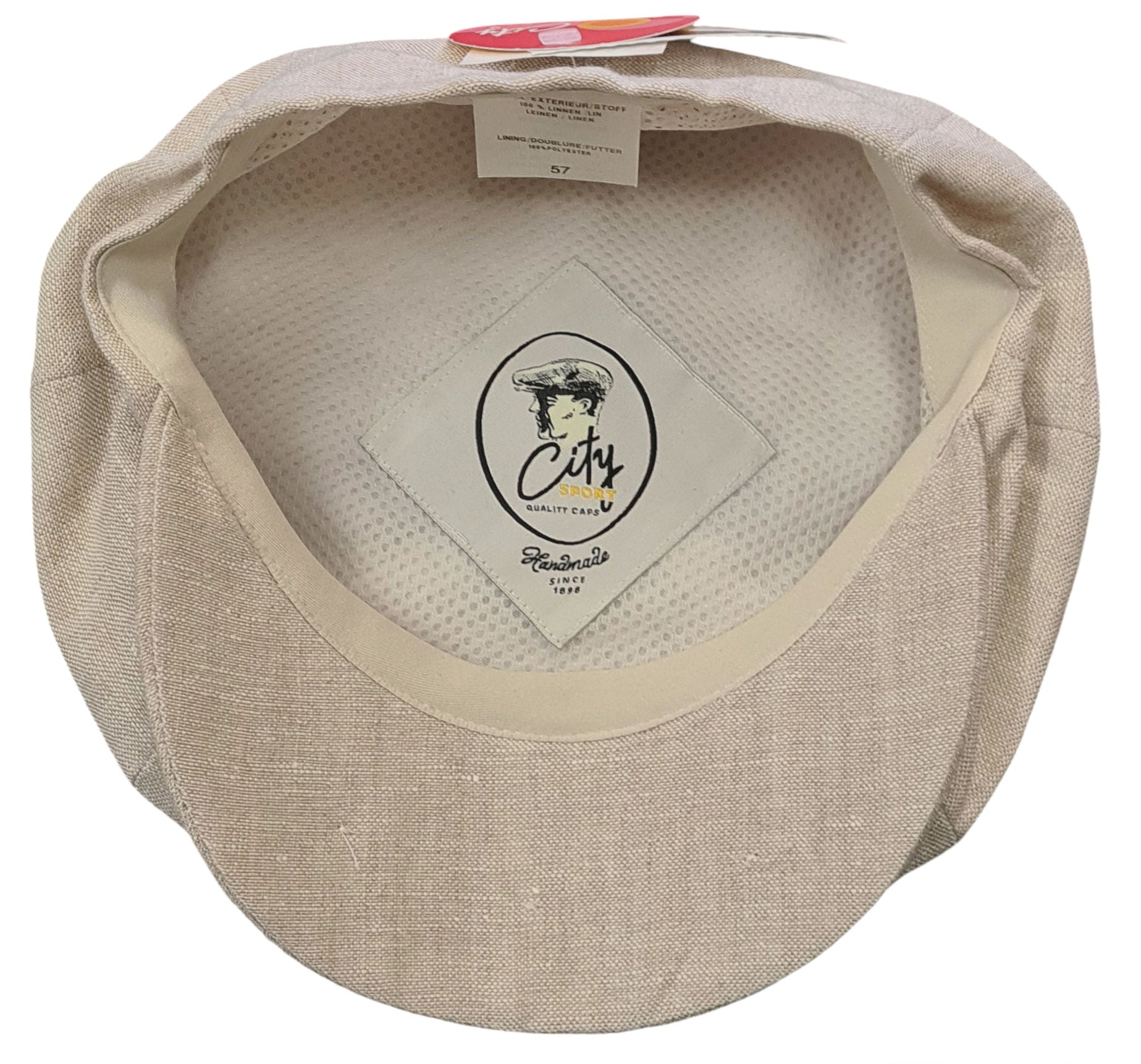 City Sport Classic Baker Boy 11" Leyton Cap Linen – Natural image 1