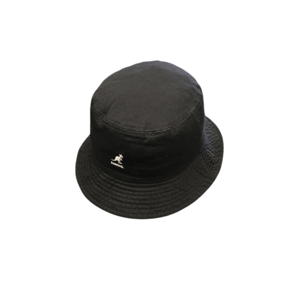 Kangol Washed Bucket Hat – Black image 0