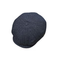 City Sport Fulham Urban Baker Boy Cap – Navy Herringbone image 0