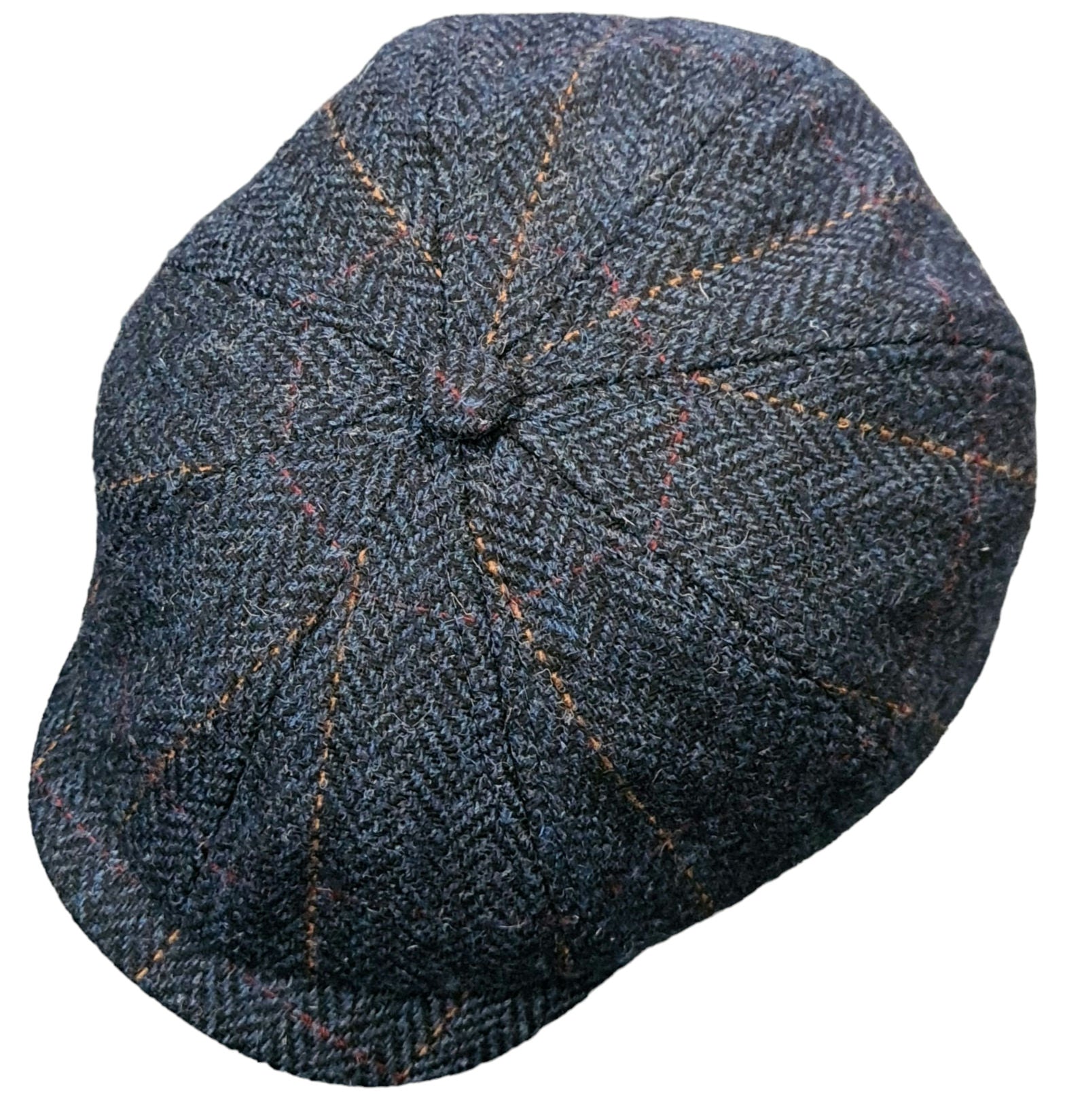 CCC Ltd Rutland Urban Baker Boy Cap – Blue Herringbone Shetland Type image 0