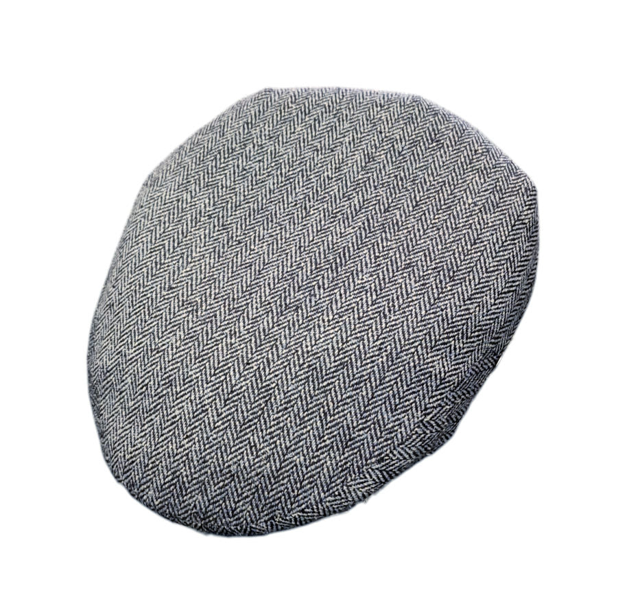 City Sport County Raw Silk Cap – Blue Herringbone image 0