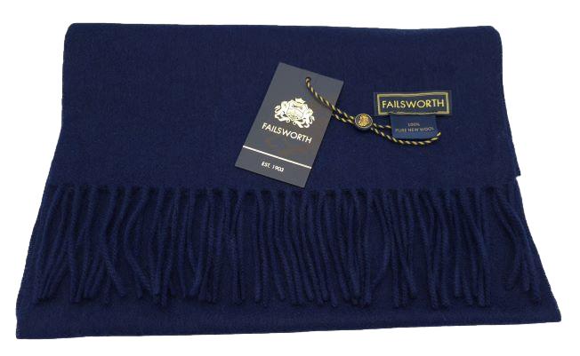 Failsworth Lambswool Scarf - Navy image 1