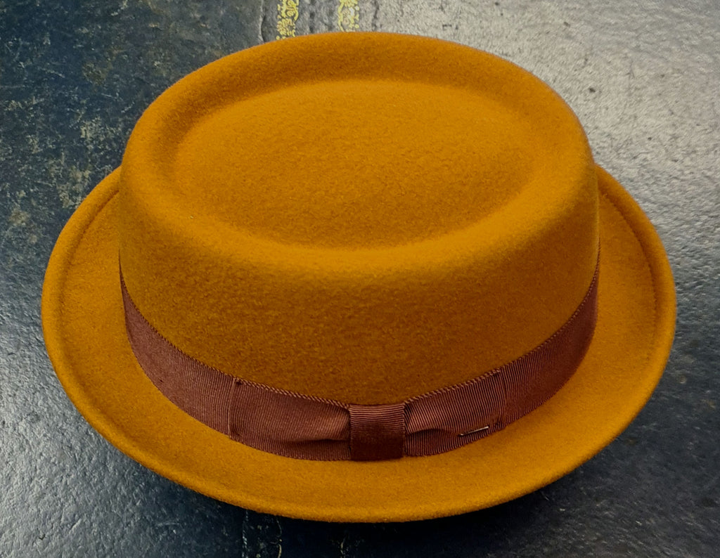 Bailey Darron Pork Pie Hat – Caramel Wool Felt image 2