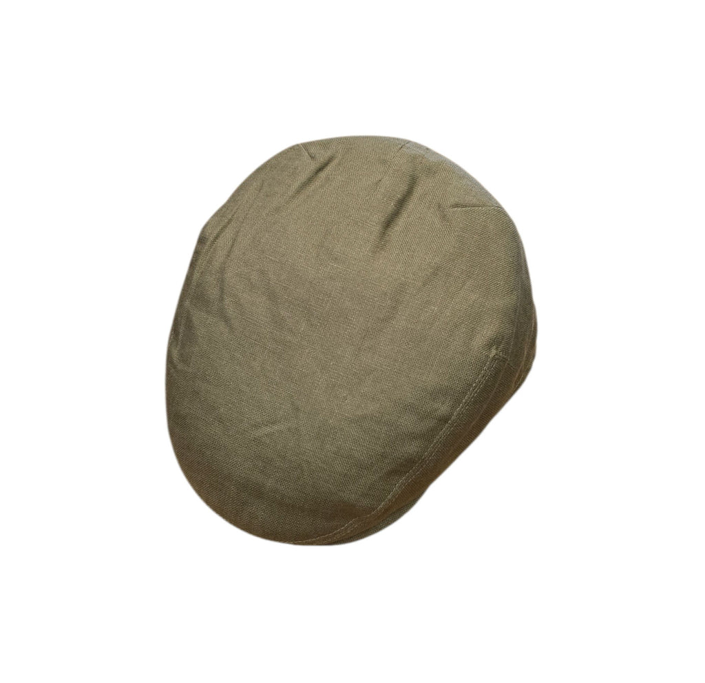 Failsworth Cheesecutter Linen Flat Cap - Khaki Green image 0