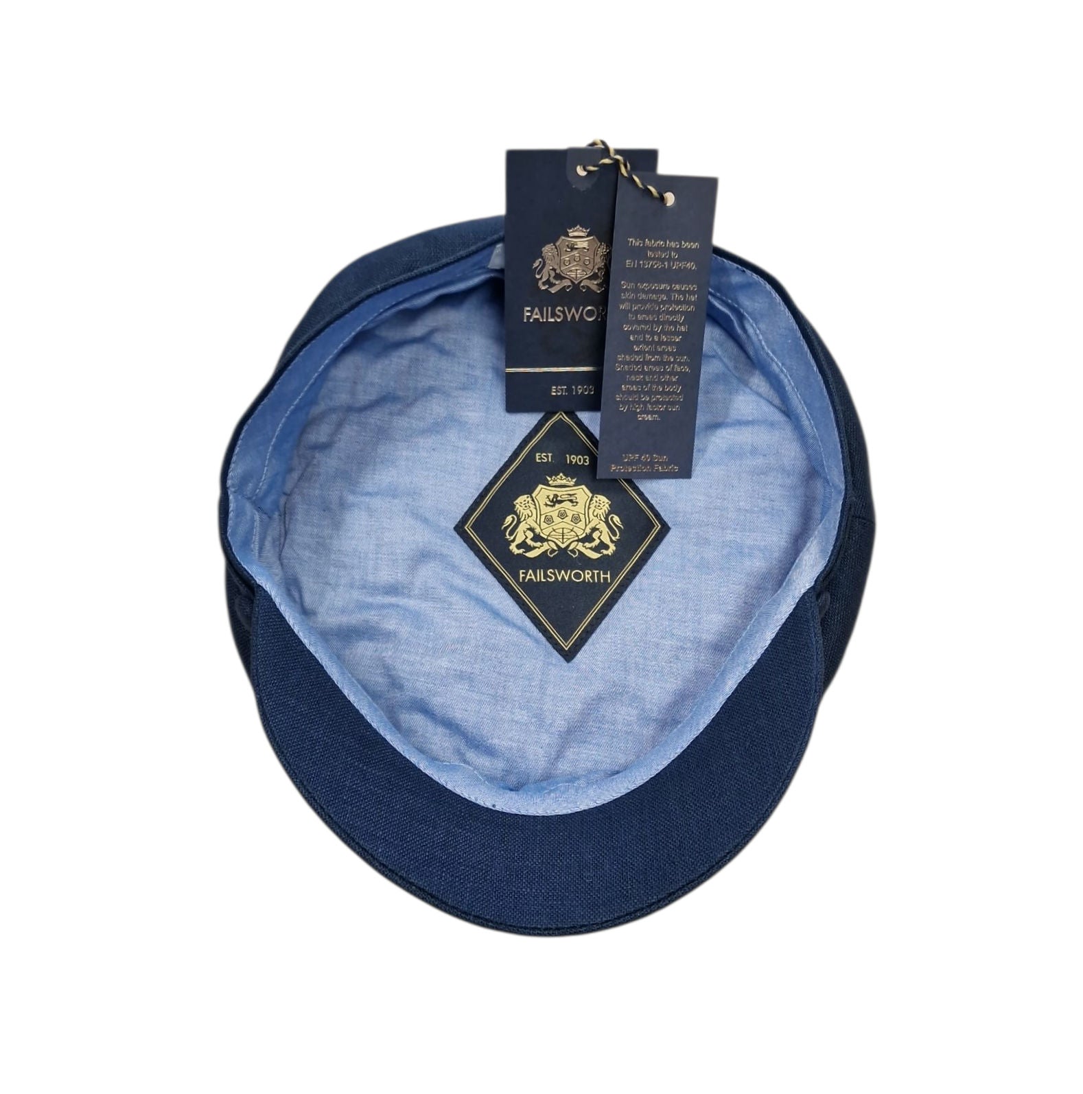 Failsworth Linen Mariner Cap – Navy image 2