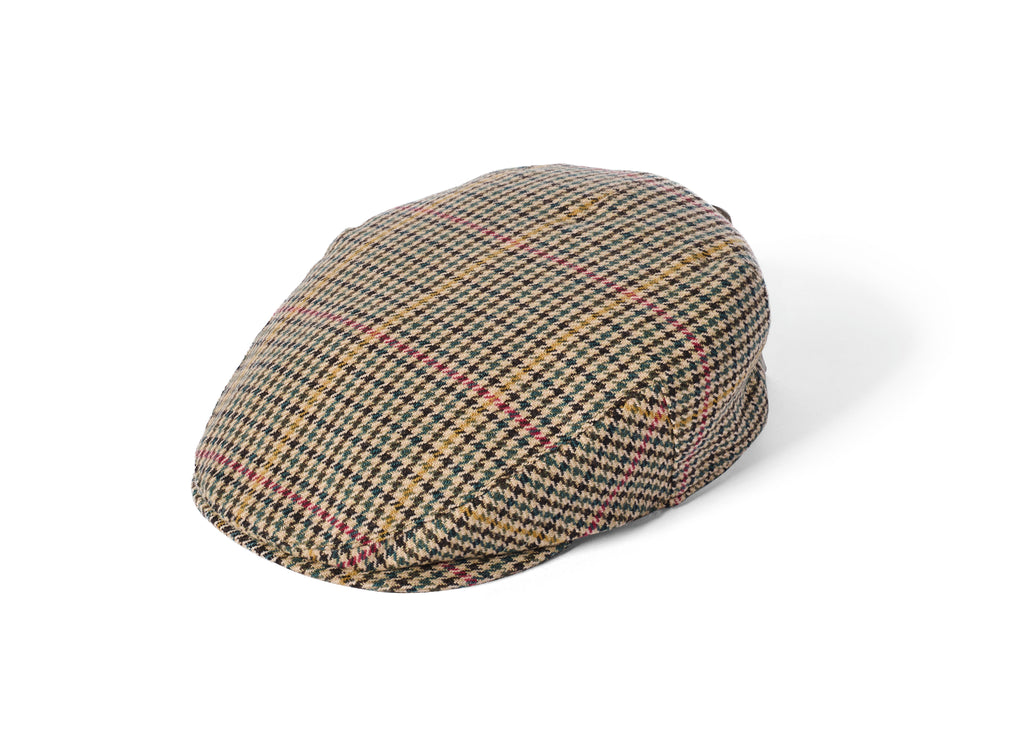 Failsworth London Cheesecutter 167 – Classic Fawn Check Wool Mix Flat Cap image 0