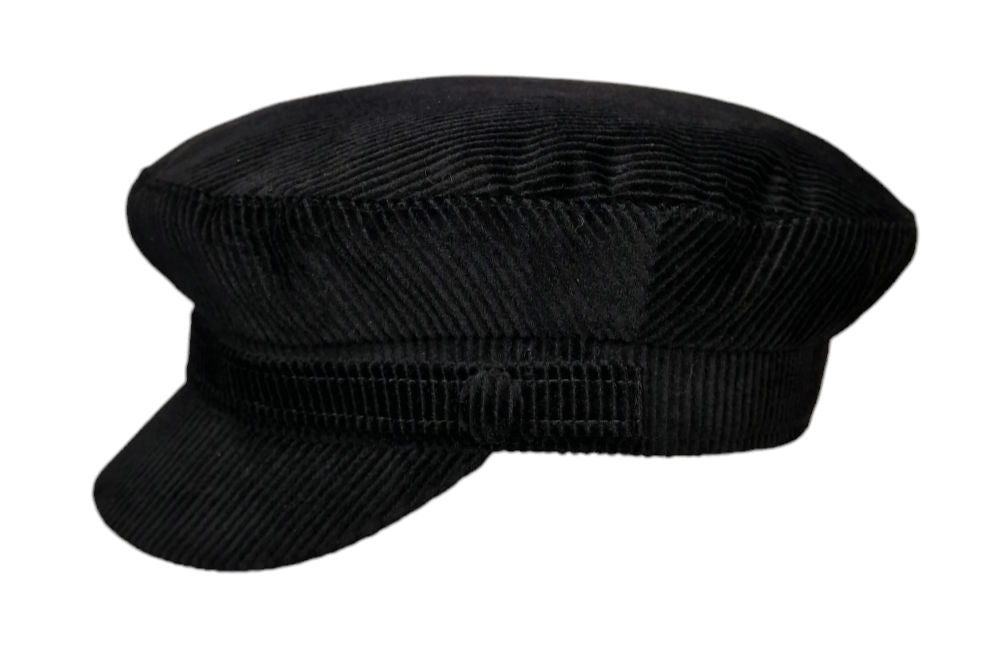 Failsworth Corduroy Mariner Cap – Black image 2