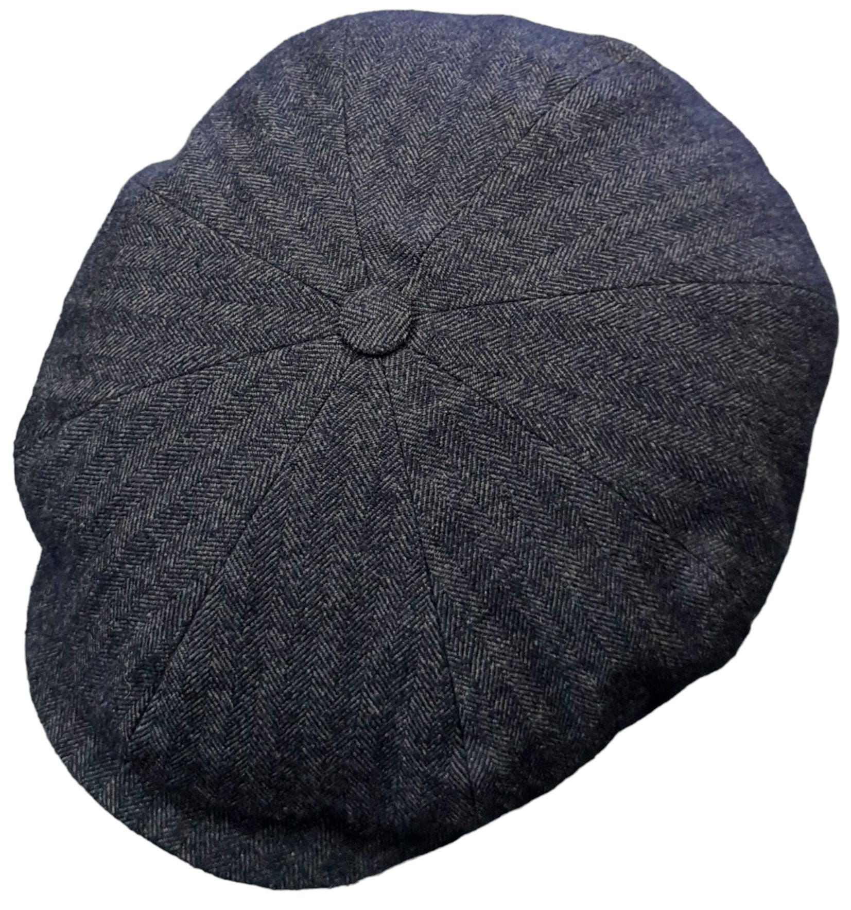 City Sport Fulham Urban Baker Boy Cap – Navy Herringbone image 3
