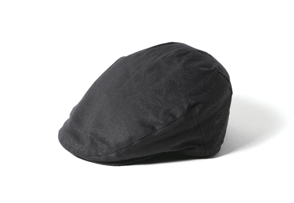 Failsworth Waxed Cotton Waterproof Flat Cap - Black image 0