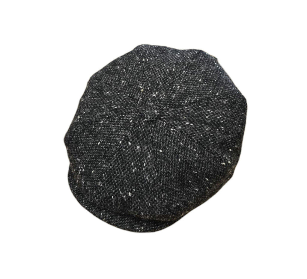 City Sport Leyton Baker Boy Cap - Charcoal Salt n Pepper Donegal Tweed image 0