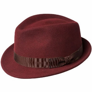 Bailey Wynn Trilby - Oxblood | Lightweight, Water-Repellent Travel Hat image 1