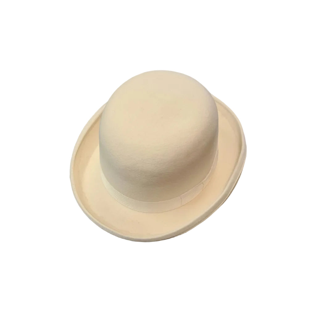 CCC Ltd White Felt Bowler Hat image 0