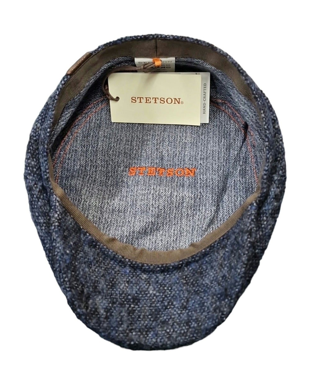 Stetson Hatteras Donegal Tweed Cap – Blue/Grey image 1