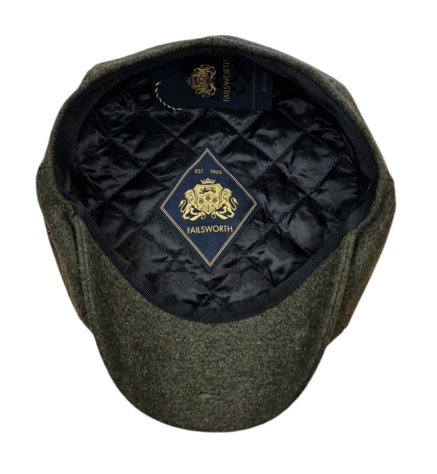 Failsworth Alfie Urban Baker Boy Cap – Loden Green Wool Melton image 1