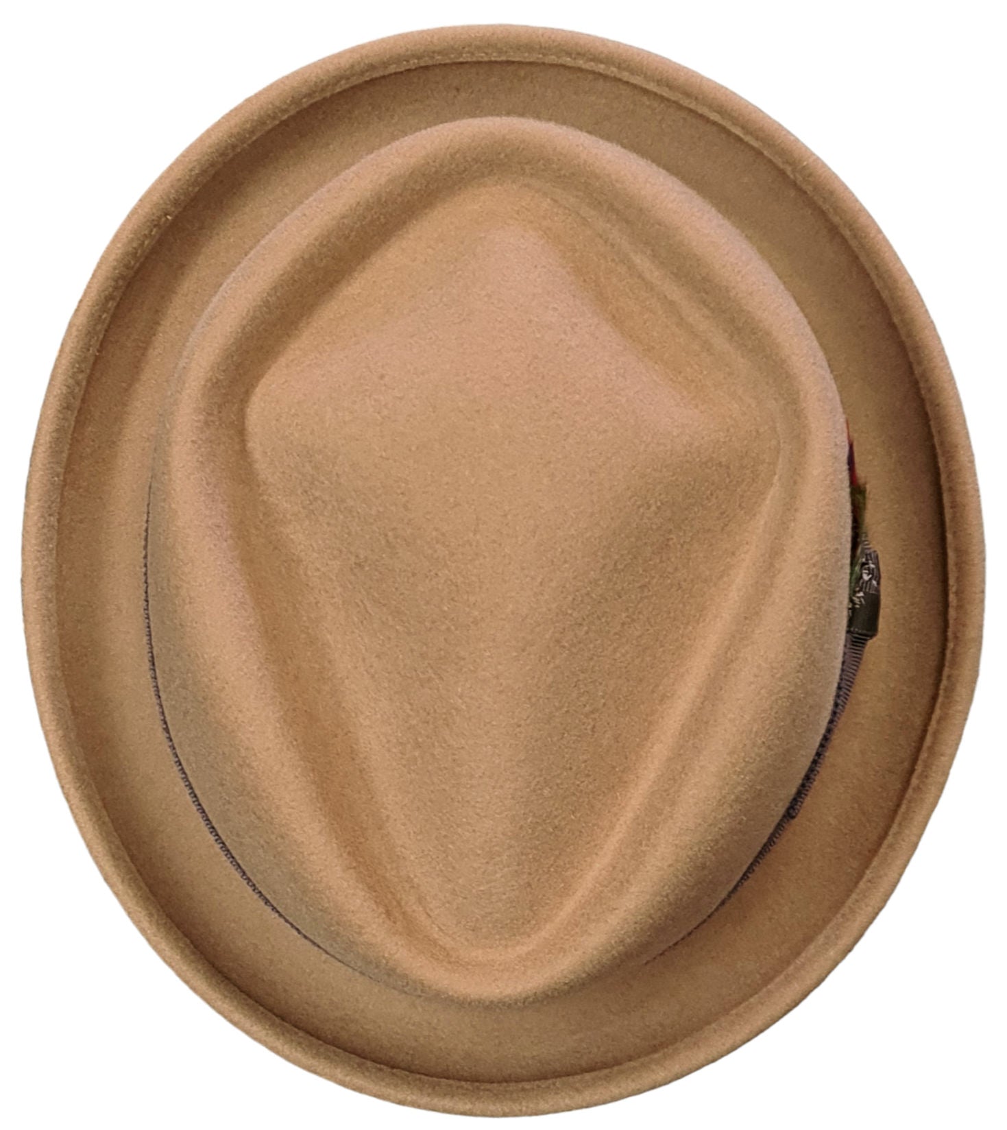 Stetson Kentaro Pork Pie Hat – Camel Wool Felt with Feather Mount image 4