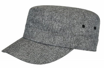Bailey Sanville Military Style Cap - Grey Tweed image 0